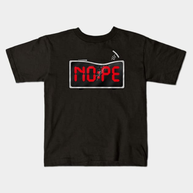 Nope to mornings Kids T-Shirt by shackledlettuce